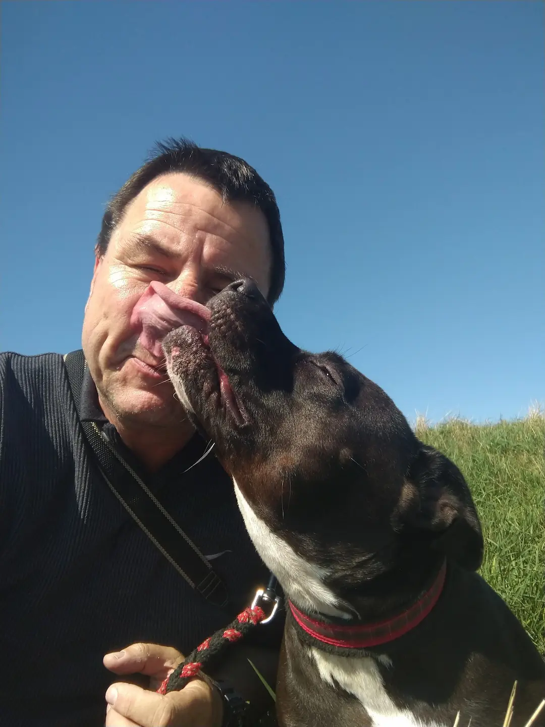Thorsten Lapsit mit seinem Hund